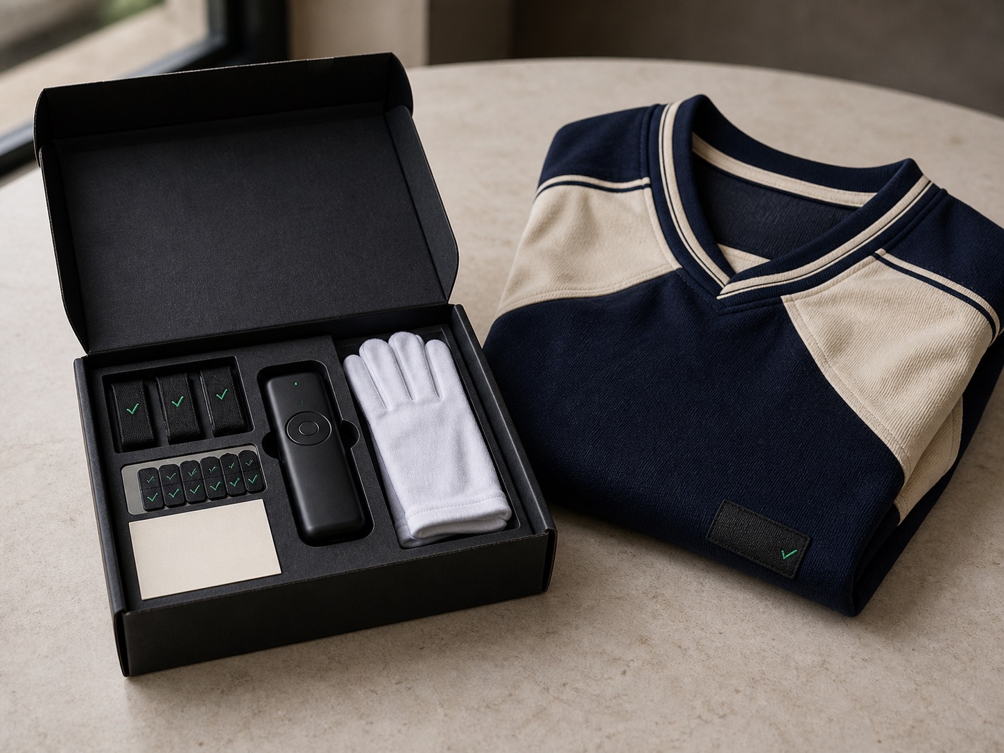 Concept photograph of a sports jersey authentication kit